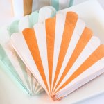 Toot Sweet Scalloped Stripe Party Napkins