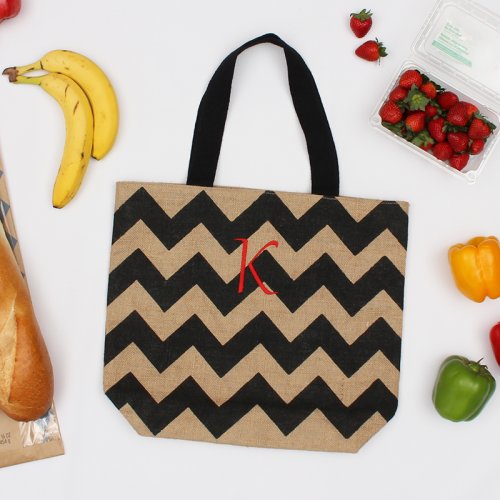 Personalized Pattern Jute Tote Bag