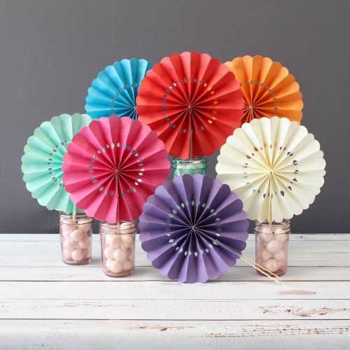 Pinwheel Paper Hand Fans