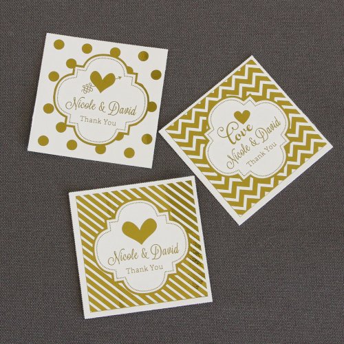 Personalized Metallic Foil Favor Tags