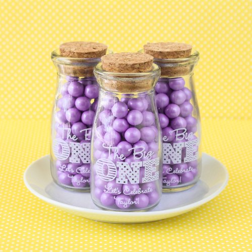 Printed Birthday Vintage Milk Jars