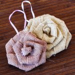 Rolled Burlap Flowers