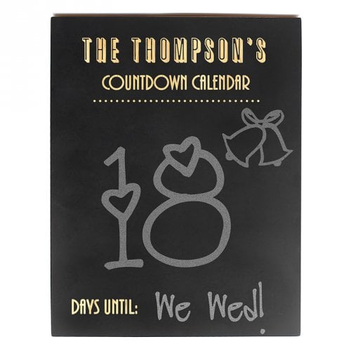 Personalized Chalkboard Countdown Sign