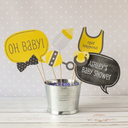 Personalized Baby Shower Photo Booth Props