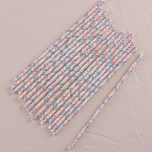 Floral Paper Straws