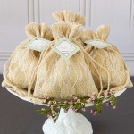 Burlap and Lace Favor Bags