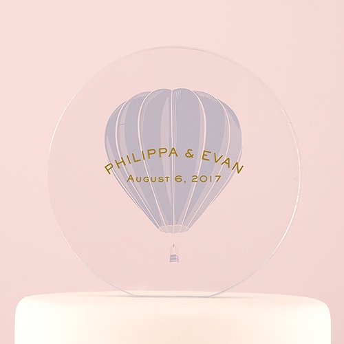 Personalized Vintage Travel Cake Topper