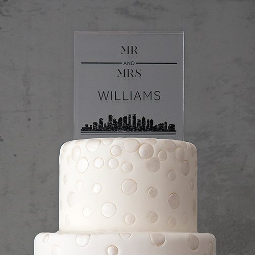 Personalized Square Cake Topper