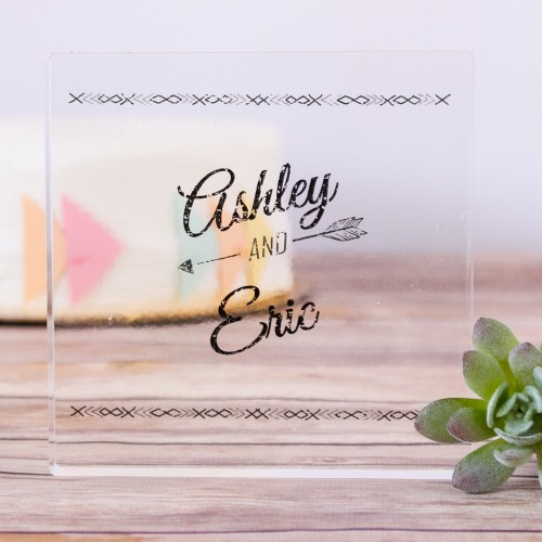 Personalized Square Cake Topper