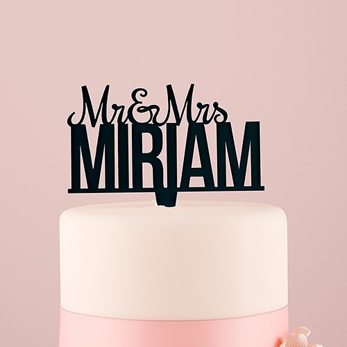 Personalized Mr. and Mrs. Cake Topper