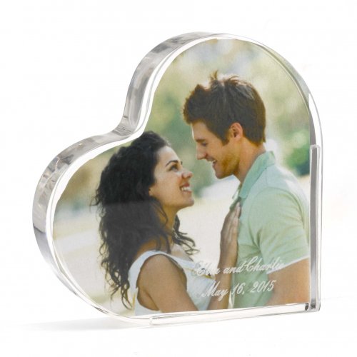 Personalized Photo Heart Cake Topper
