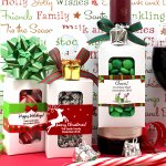 Bottle Hanger Favor Boxes with Personalized Party Labels