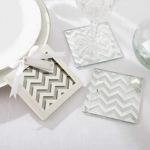 Mirrored Chevron Coasters