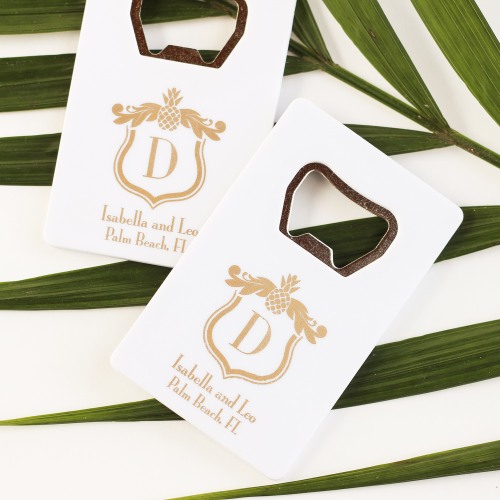 Personalized Credit Card Bottle Opener Favors