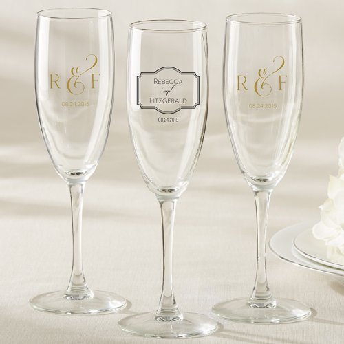 Personalized Champagne Flute Favors