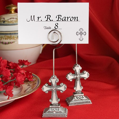 Decorative Cross Place Card/Photo Holders