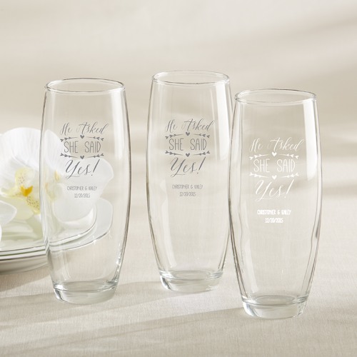 Personalized Stemless Champagne Flute