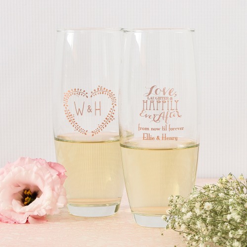 Personalized Stemless Champagne Flute