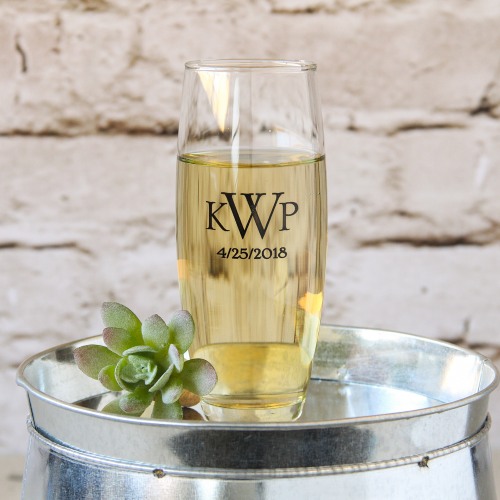 Personalized Stemless Champagne Flute