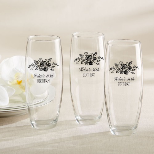 Personalized Birthday Stemless Champagne Flute