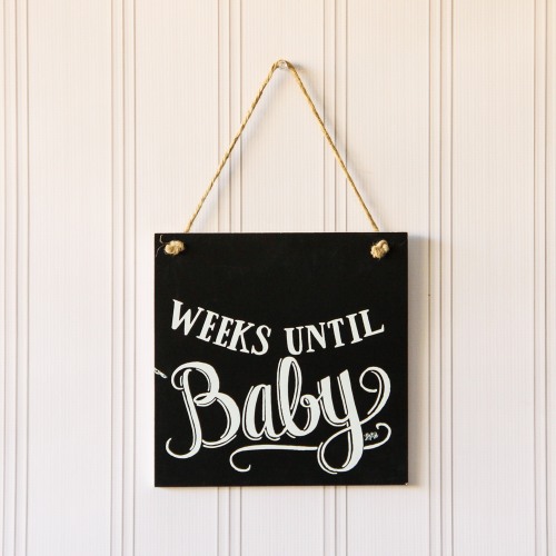 Baby Countdown Chalkboard Sign