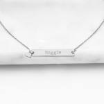 Personalized Bar Necklace with Charm