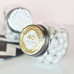 Personalized Birthday Metallic Foil Candy Jars