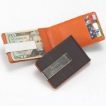 Personalized Leather Money Clip Wallet