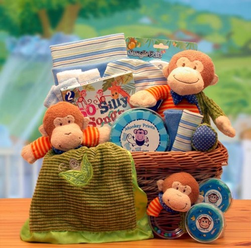 Little Monkey Baby Gift Basket