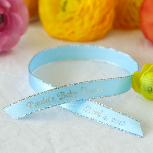 Personalized Metallic Edge Favor Ribbon