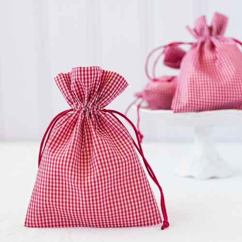 Gingham Favor Bags