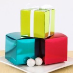 Metallic Cube Favor Boxes