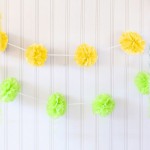 Tissue Paper Pom Pom Garland