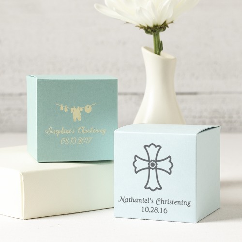 Personalized Religious Square Favor Box