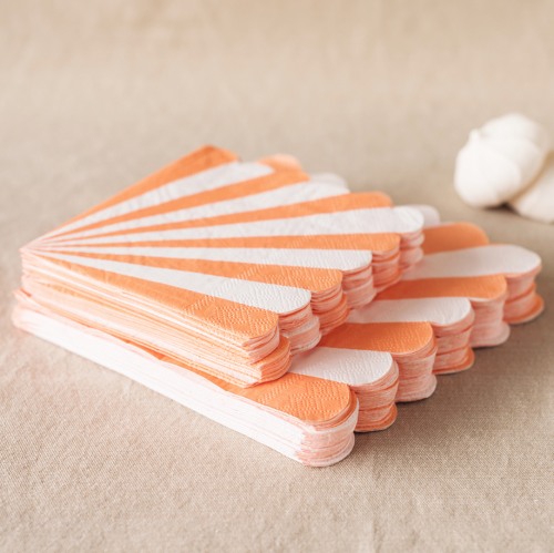 Toot Sweet Scalloped Stripe Party Napkins