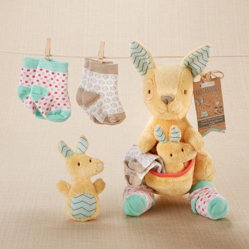 Plush Kangaroo with Socks Gift Set