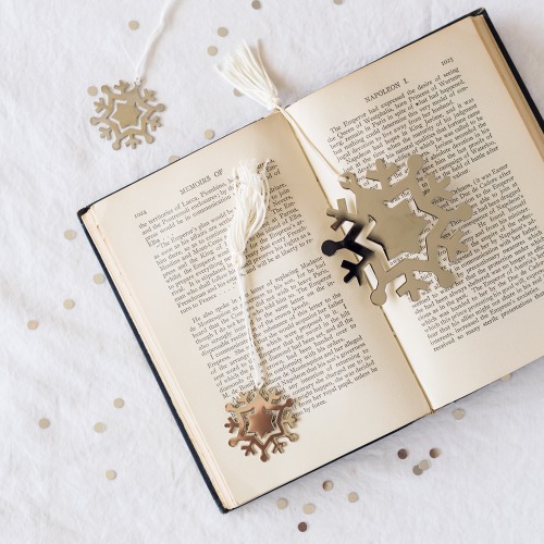 Silver Plated Snowflake Bookmarks