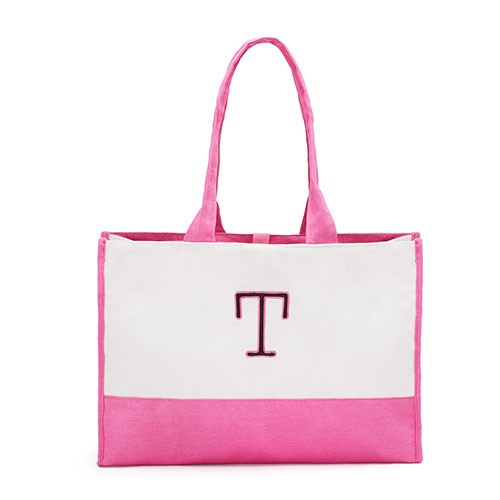 Initial Colorblock Tote Bag
