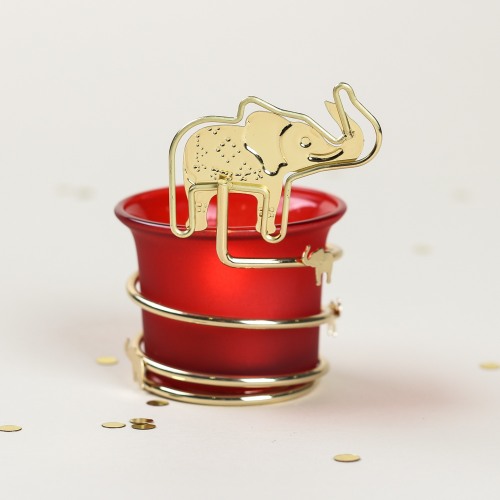 Lucky Elephant Votive Place Card Holder