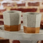 Copper and Concrete Tealight Holders