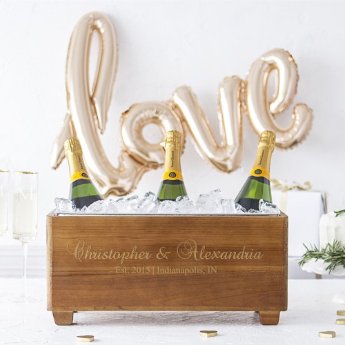 Personalized Wooden Wine Trough