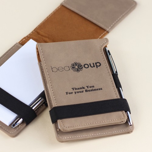 Corporate Logo Leather Notebook with Pen
