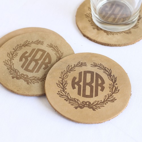 Personalized Leather Coasters