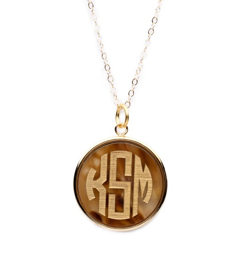 Vineyard Round Monogram Necklace