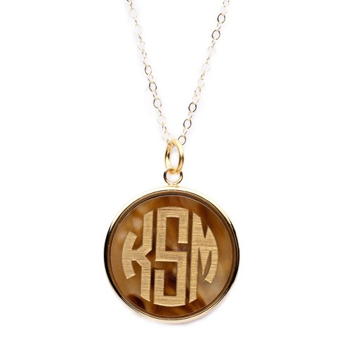 Vineyard Round Monogram Necklace