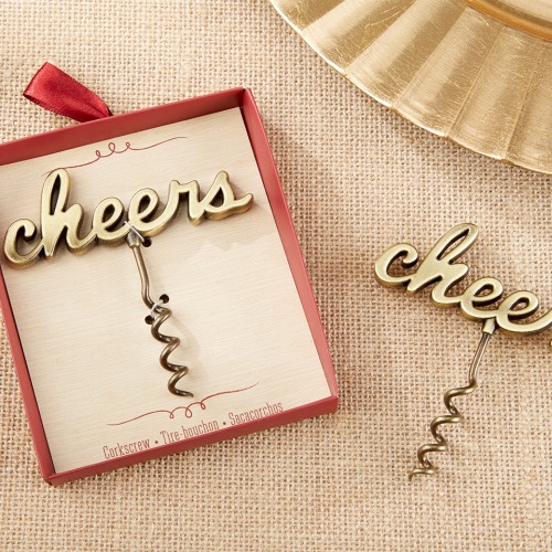 Cheers Antique Gold Corkscrew