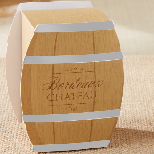 Wine Barrel Favor Box