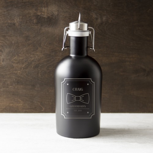 Personalized 64 oz. Stainless Steel Groomsman Growler