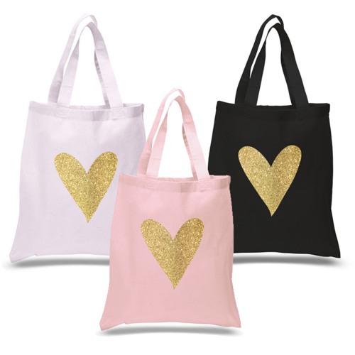 Glitter Heart Tote Bag