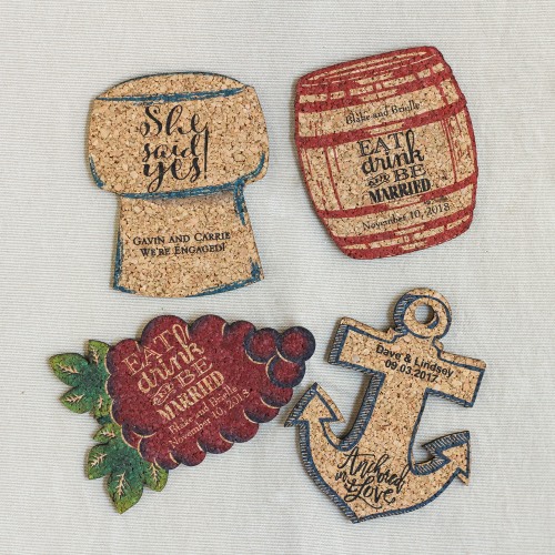 Personalized Shaped Cork Coasters